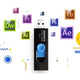 ADATA UV320 128GB USB 3.1 (3.1 Gen 2) Capacity Zwar - Blauw USB Flash Drive