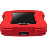 ADATA - HD330 - Externe Harde Schijf - Rood - 1 TB - USB 3.1