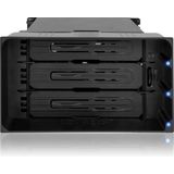 IcyDock HDD-Behuizing - 3x3.5 inch - Zwart