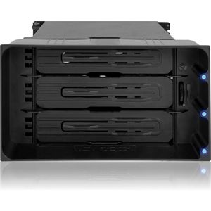 IcyDock HDD-Behuizing - 3x3.5 inch - Zwart