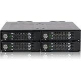 Icy Dock - ToughArmor MB720M2K-B - Behuizing voor M.2 NVMe SSD's - Zwart - Aluminium