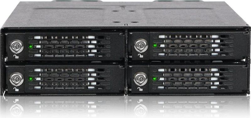 Icy Dock - ToughArmor MB720M2K-B - Behuizing voor M.2 NVMe SSD's - Zwart - Aluminium