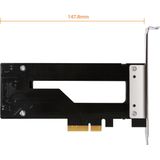 Icy Dock - ToughArmor MB840M2P-B - Accessoire - Zwart - M.2 NVMe naar PCIe Frame
