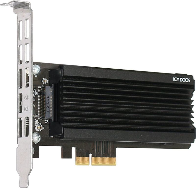 Icy Dock - MB987M2P-1B Adapter - M.2 PCIe NVMe SSD - Ruimtebesparend Ontwerp