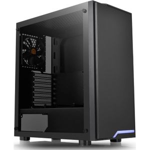 Thermaltake H100 TG Midi-tower PC-behuizing Zwart 1 voorgeïnstalleerde ventilator, Zijvenster