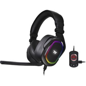 Thermaltake Argent H5 RGB 7.1 Gaming Headset (Draadloze), Gaming headset, Zwart