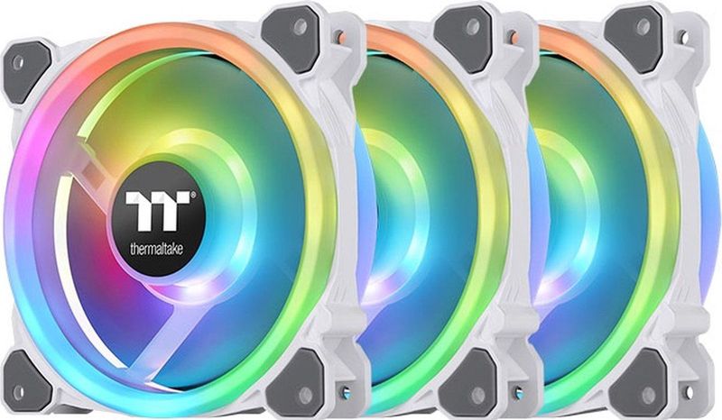 Thermaltake - Riing Trio 12 RGB - Radiatorventilator - Wit - 120 mm - 3 x