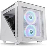 Thermaltake Divider 200 TG Snow MicroATX-PC-behuizing, 3 x gehard 3 mm glazen zijpaneel, wit