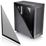 Thermaltake Divider 500 TG Air Black Mid-Tower-ATX-PC-behuizing, 2 x gehard 3 mm glazen zijpaneel, mesh-paneel, zwart