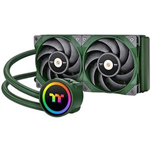 Thermaltake TOUGHLIQUID 240 ARGB Sync All-in-One Liquid Racing Green Watercooling | 5V adresseerbaar | Silent 120mm PWM Fan | voor Intel en AMD sockets | LGA-1700 | groen