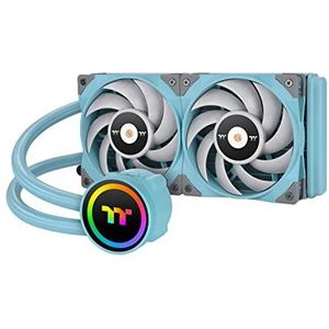 Thermaltake TOUGHLIQUID 240 ARGB Sync All-In-One Turquoise Watercooling | 5V adresseerbaar | Silent 120mm PWM Fan | voor Intel en AMD sockets | LGA-1700 | turquoise