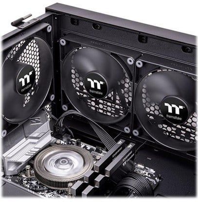 Thermaltake CL-F147-PL12BL-A PC-ventilator Zwart (b x h x d) 120 x 120 x 25 mm