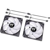 Thermaltake CL-F149-PL12SW-A PC-ventilator Zwart, Transparant, RGB (b x h x d) 120 x 120 x 25 mm