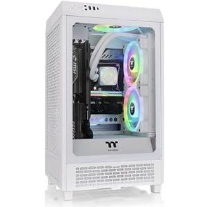 Thermaltake - Tower 200 Mini-ITX Behuzing - Wit - Voorzien van 2 Ventilatoren