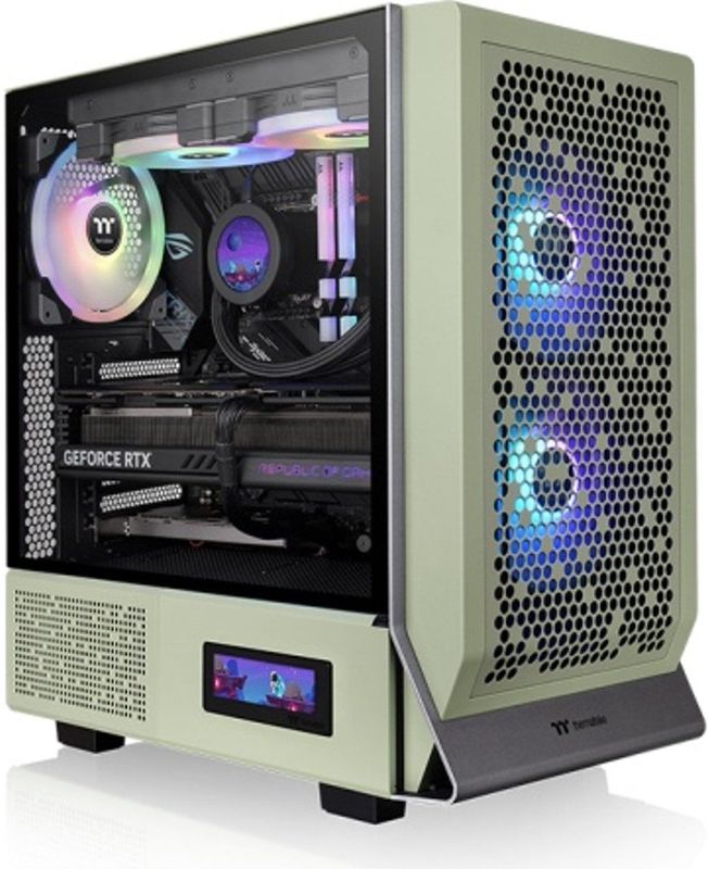 Thermaltake - Ceres 300 TG ARGB - PC-behuizing - Groen - ATX, Mini-ITX, mATX