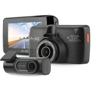 Mio MiVue 798 Dual PRO Dashcam, 2.5K QHD 1600p, GPS, G-sensor, Wifi, Flitscamera melding, 2,7""display