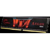 G.Skill Aegis F4-2666C19D-32GIS - Geheugen - DDR4 - 32 GB: 2 x 16 GB - 288-PIN - 2666 MHz - Cl19 - 1.2 V - rood, zwart