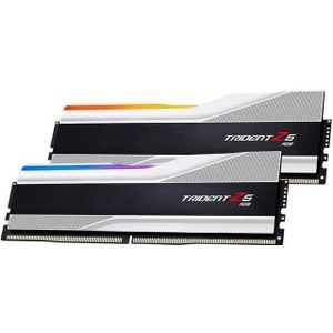 G.Skill Trident Z5 RGB-serie (Intel XMP) 32GB (2 x 16GB) 288-pins SDRAM DDR5 7200 CL34-45-45-115 1.40V dubbelkanaals desktopgeheugen F5-7200J3445G16GX2-TZ5RS (Metallic Zilver)