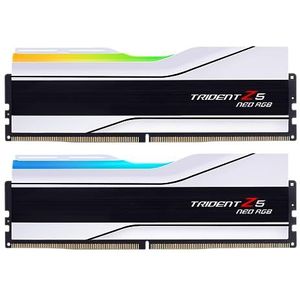 G.SKILL Trident Z5 Neo RGB Series (AMD Expo) DDR5 RAM 64 GB (2 x 32GB) 6000 MT/s CL30-36-36-96 1,40 V UDIMM geheugen - mat wit (F5-6000J3036G32GX2-TZ5NRW)