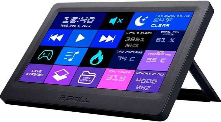 G.Skill - WigiDash - Controller - Zwart - 7-inch touchscreen - USB-C