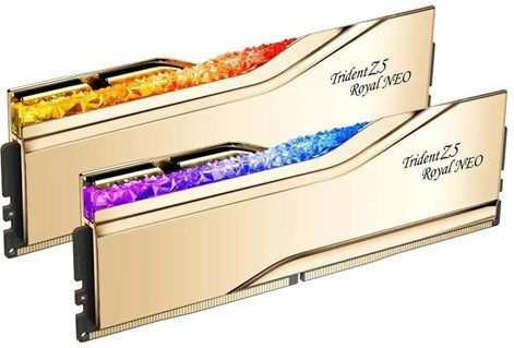 G.Skill Trident Z5 Royal Neo RGB DDR5-6400 - 32GB - CL30 - Dual Channel (2 pcs) - AMD EXPO - Gold mit RGB