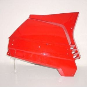 Motorscherm Peugeot Rapido brandweerrood rechts.