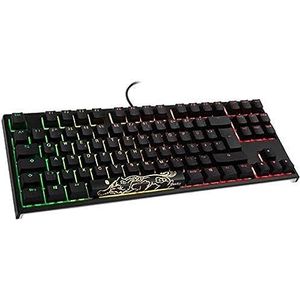 Ducky One 2 TKL PBT Gaming toetsenbord, MX-rood, RGB LED - zwart