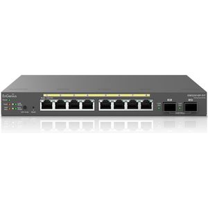 EnGenius EWS2910P-FIT 8-poorts PoE schakelaar (10 ports), Netwerkschakelaar, Zwart