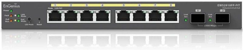 EnGenius - EWS2910FP-FIT - Netwerkschakelaar - Grijs - 8-poorts GbE - Cloud-managed