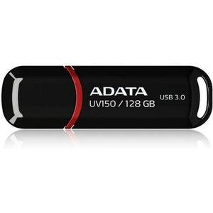 ADATA AUV150-128G-RBK USB-stick 128 GB USB Type-A 3.0 (3.1 Gen 1) zwart - USB-sticks (128 GB, USB Type-A, 3.0 (3.1 Gen 1), kap, zwart)