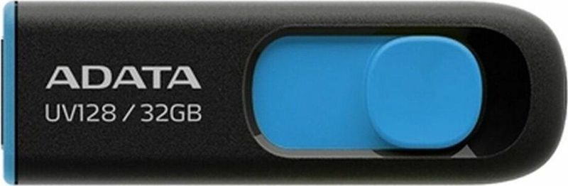 ADATA - DashDrive UV128 - USB Flash Drive - 32GB - Zwart, Blauw