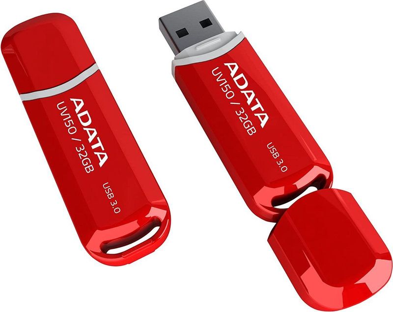 ADATA - DashDrive UV150 - USB Flash Drive - Rood - USB Type-A 3.2 Gen 1