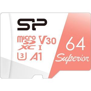 Silicon Power - Superior Micro SDXC - Geheugenkaart - 64GB - UHS-I A3 V30