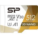 Silicon Power Superieur Pro (microSDXC, 512 GB, U3, UHS-I), Geheugenkaart, Geel, Wit
