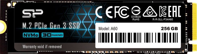 Silicon Power A60 256GB NVMe M.2 PCIe Gen3x4 2280 SSD
