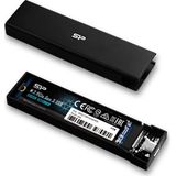 Silicon Power - PD60 - USB-C Behuizing - Zwart - Aluminium