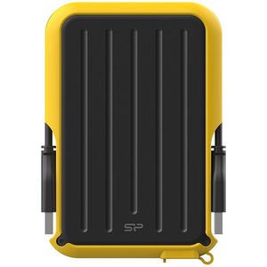 Silicon Power SP010TBPHD66SS3Y Armor A66 portable HDD, 1 TB, USB3.2 gen 1, Yellow, Certificate