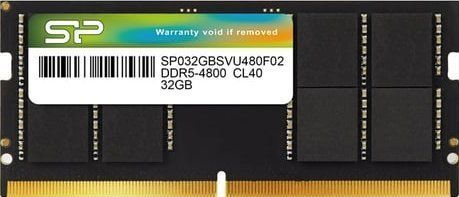 Silicon Power DDR5 32Go 4800MHz SODIMM (1 x 32GB, 4800 MHz, DDR5 RAM, SO-DIMM), RAM, Zwart