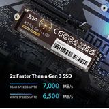 Silicon Power - SSD US75 - 2TB - M.2 PCIe NVMe - 7000 MB/s Leessnelheid