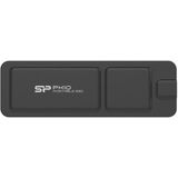 Silicon Power SP512GBPSDPX10CK PX10 draagbaar SSD, 512 GB, USB 3.2 Gen 2 Type-C, PCIe, Alu