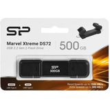 Silicon Power - Ds72 - USB-stick - Zwart - Aluminium/Rubber - 500GB