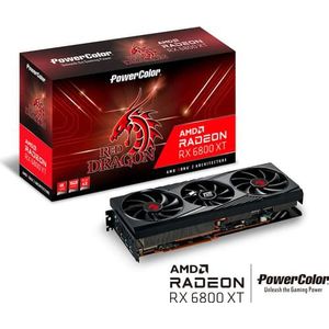PowerColor Red Dragon AXRX 6800XT 16GBD6-3DHR/OC videokaart AMD Radeon RX 6800 XT 16 GB GDDR6