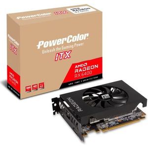 Powercolor Power Color grafische kaart PowerColor RX 6400 ITX 4GB GDDR6 grafische kaart (4 GB), Videokaart