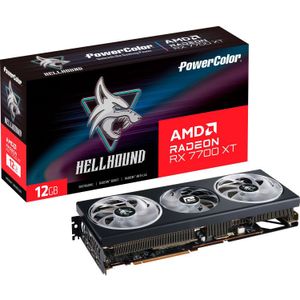 Powercolor Hellhound AMD Radeon RX 7700 XT 12GB - Videokaart - 12GB GDDR6 - PCIe 4.0 - 1 x HDMI - 3x DisplayPort