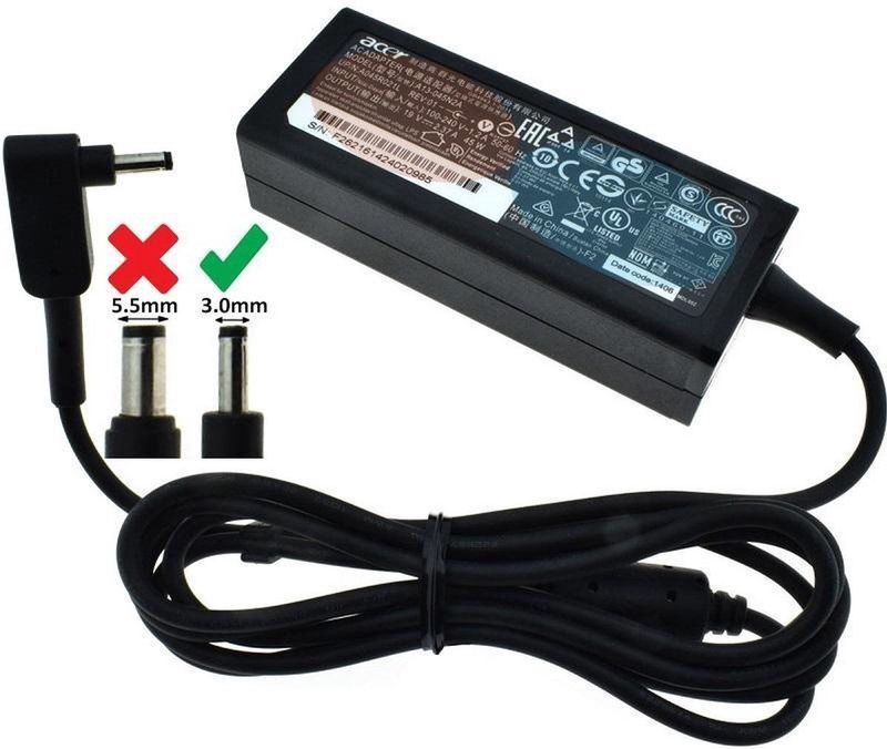 Acer - Adapter - 45W - 19V/2.37A - Small Pin