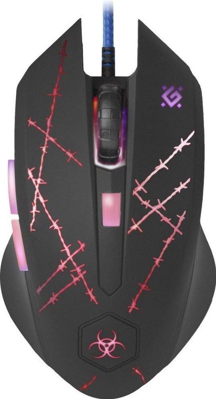 Defender - GM-020L - Muis - Zwart - Bedraad - Optisch - 3200 DPI