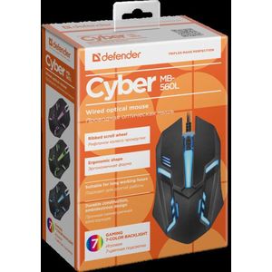 Muis Defender CYBER MB-560L Zwart