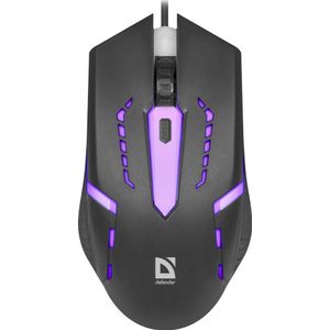 Defender - FLASH MB-600L - Muis - Zwart - Bedraad - 1200 DPI