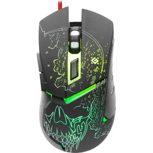 Defender - Alfa GM-703L - Muis - Zwart - Bedraad - Optisch 3200 DPI