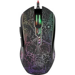 Defender - Overlord GM-890 - Muis - Zwart - Bedraad - RGB Verlichting